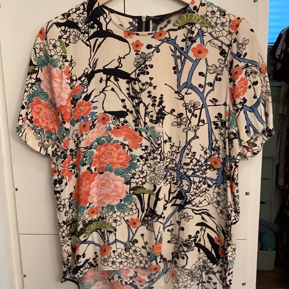 Zara blouse, floral print